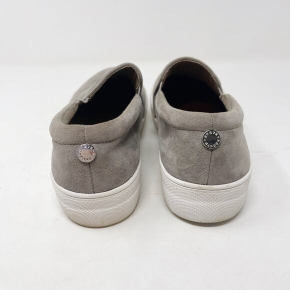 Steve Madden Womens Size 7 Gray Suede Leather Gills Platform Slip On Sneaker - Picture 7 of 11